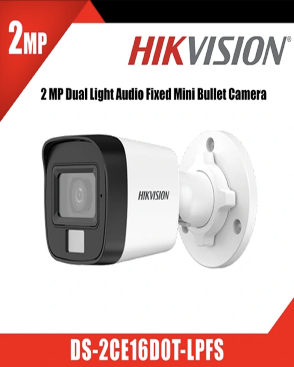 CCTV CAMERA HIKVISION 2MP BULLET COLOUR 20M DISTANCE 3.6